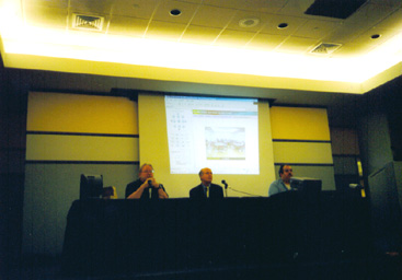 Roy Folledore III, Dr. Stephen Ruth, and Scott Rogers participate in panel discussion