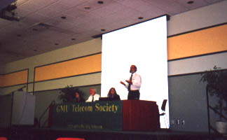 Ian Rodway responds to a question during the panel discussion